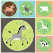 Diverse dieren tbv kinderkaarten